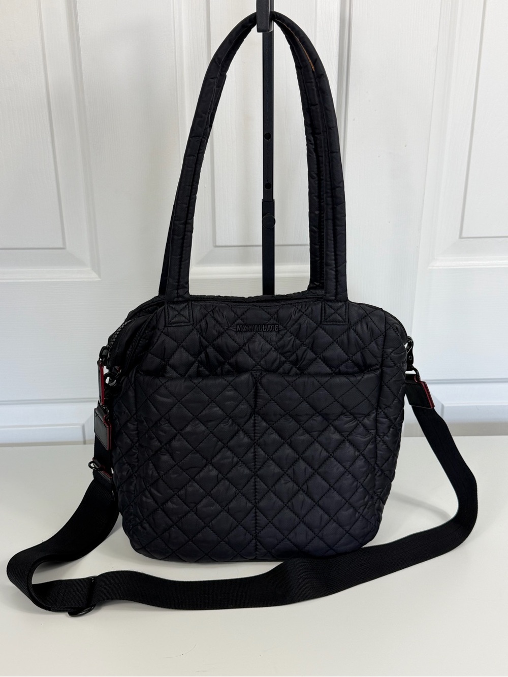 MZ Wallace Black Quilted Medium Metro Quatro Tote